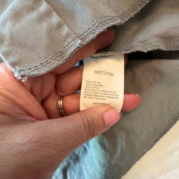 Wrangler Pearl Snap Long Sleeve Gray Button‎ Up Shirt Heavy Weight Cotton XL - Picture 9 of 9